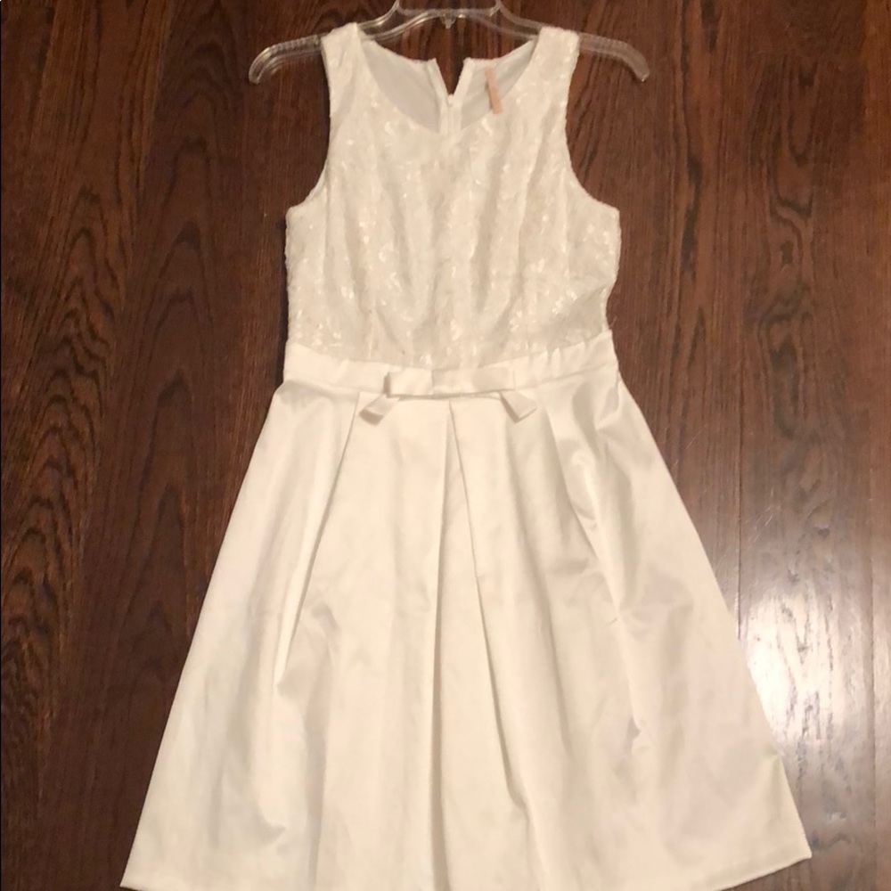 White lace dress.